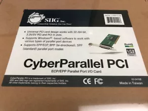SIIG JJ-P00112-S6 Cyber Parallel PCI ECP/EPP Parallel Port I/O Card 32/64 bit - Picture 1 of 2
