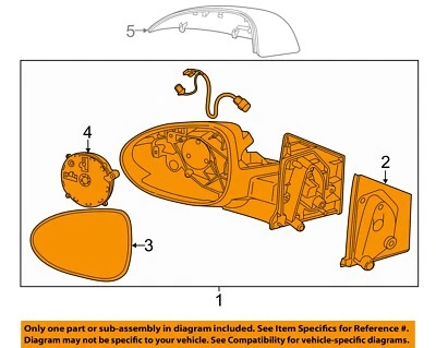 Chevrolet GM OEM 2012 Sonic Door Side Retrovisor Assy Direito 95205435 - Imagem 1 de 2