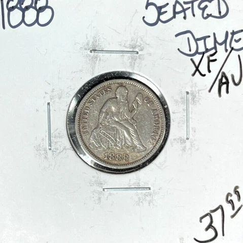 1888 SEATED LIBERTY SILVER DIME ~ XF/AU ~NICE COIN~ Cover