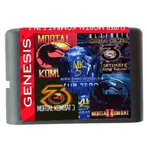 5 In 1 Game cartridge Mortal Kombt 1 2 3 4 5 For SEGA GENESIS Mega Drive 16 bit