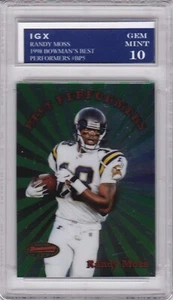RANDY MOSS ROOKIE CARD 1998 Bowman's Best Football GEM MINT 10 Vikings RC HOFer! - Picture 1 of 1