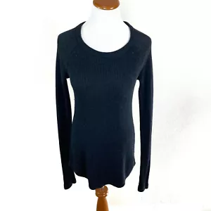 Lululemon Cabin Yogi Long Sleeve Sweater Pullover Knit Black Women’s Sz 4 - Picture 1 of 5