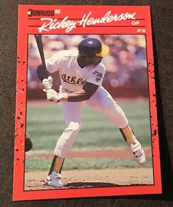 1990 Donruss Rickey Henderson error
