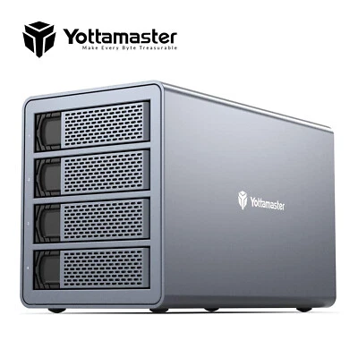 Yottamaster 4 Bay USB 3.0 Typ-B Festplattengehäuse Ghäuse für 2,5" 3,5" SATA HDD - Bild 1 von 4