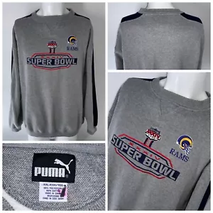 Vintage St. Louis Rams Super Bowl XXXIV 2000 Sweatshirt XXL Men Gray YGI N5-52 - Picture 1 of 11