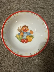 Antique Sesame Street Bowl "Going To The Market" Porcelain Newcor Ernie Vintage - Picture 1 of 6