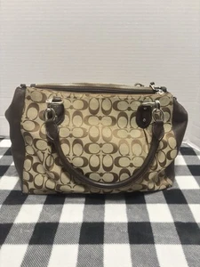 Coach Classic Canvas & Leather Signature C Bag SUPER CLEAN - Picture 1 of 23