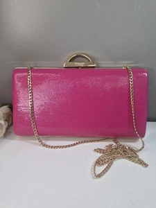 Borsa a mano DUNE London rosa brillante ecopelle pochette occasione matrimonio gare - Foto 1 di 12