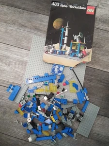 Lego Classic Space 483 Alpha-1 Rocket Base 1979 vintage INCOMPLETO con istruzioni - Foto 1 di 14