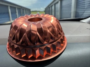DE COLECCIÓN TONO COBRE ACANALADO BUNDT TUBO GELATINA o MOLDE PARA HORNEAR, 9 TAZAS - Imagen 1 de 5