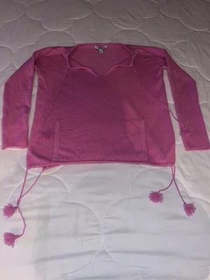 AUTOTOÑO CACHEMIR Rosa Cachemira Suéter Pullover Borlas Cordón Dobladillo X-Pequeño Foto 1 de 4