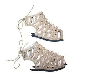 Solely Jane London Light Brown Faux Leather Size 7 Top Only Flawed - Picture 1 of 6