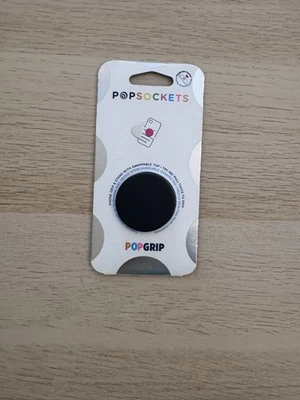 PopSockets PopGrip Black Phone Grip & Stand Swappable Top New Sealed Fast Ship - Image 1 of 3