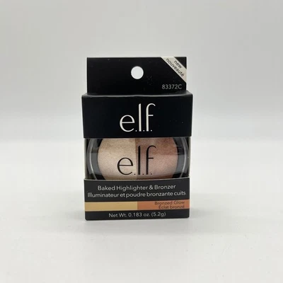 ELF Baked Highlighter Bronzer Duo Bronzed Glow 83372C  DISCONTINUED NOS Make Up - Image 1 of 4