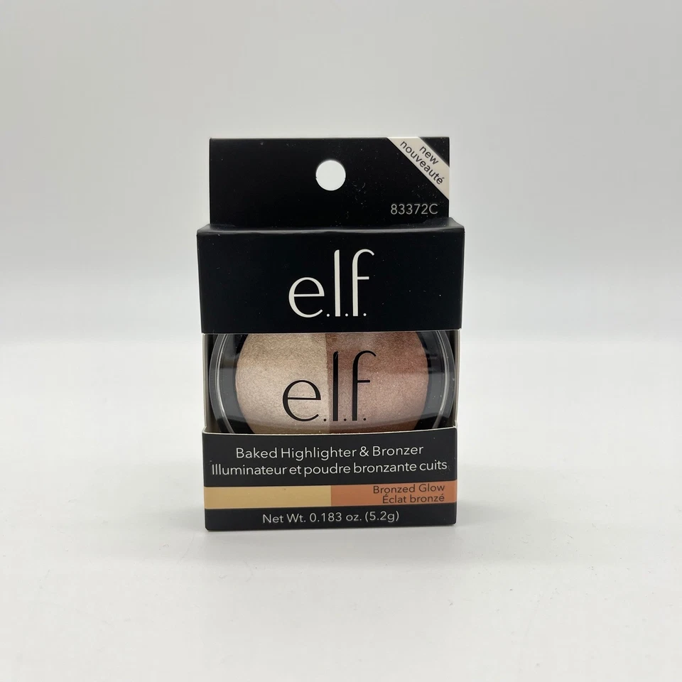 ELF Baked Highlighter Bronzer Duo Bronzed Glow 83372C  DISCONTINUED NOS Make Up - Image 1 of 4