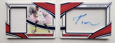 2023 Panini Immaculate Signature Moves Booklet AUTO #/25 Timothy Weah USA Soccer - Image 1 of 2