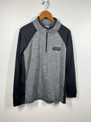 派拉蒙图片好莱坞 1/4 拉链套衫男式 XLarge 黑色/灰色羊毛 — 第 1/4 张图片