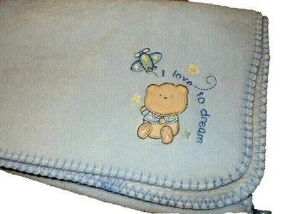 4D 30x40 Oso de Peluche Recién Nacido Avión Me encanta Sueñar Polar Bebé Cuna Manta Foto 1 de 4