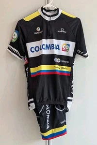 Smartex Colombia cycling kit men's Medium Bib shorts & Aero Jersey Black Wilier - Picture 1 of 13