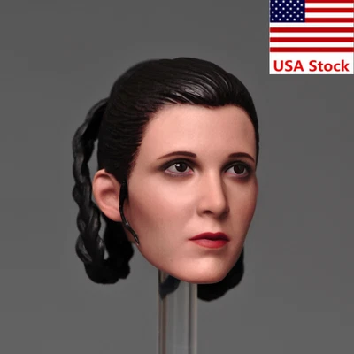 Cabeza esculpida de dama princesa Leia niña belleza femenina 1/6 para figura TBL de 12"" PH Foto 1 de 4