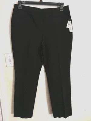 Talbots Womens Dress Pants 14P Petite Black Slimming Stretch Pockets Pull On - Image 1 of 4