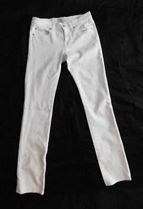Pantalones de mezclilla Henry & Belle blancos lisos ideales pierna recta - talla 25 - Imagen 1 de 3