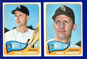 2 WHITE SOX LOT 1965 TOPPS #498 GENE STEPHENS #146 RON HANSEN VGEX NO CREASES - Picture 1 of 2