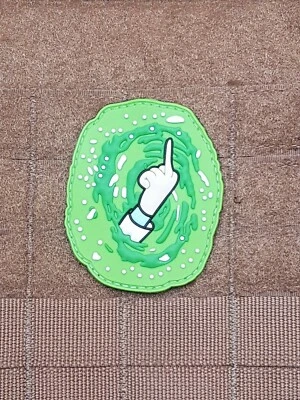 Rick and Morty Portal PVC airsoft gelsoft Morale Patch      - image 1 of 2