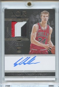 2017-18 Panini Noir Lauri Markkanen Rookie RC Patch Auto Color /99 RPA