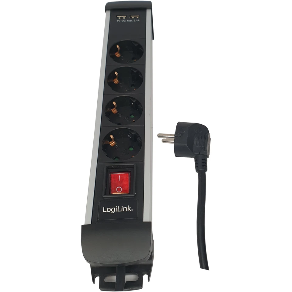 LogiLink Multipresa LPS237U, 4 prese, 2 x USB - Immagine 1 di 1