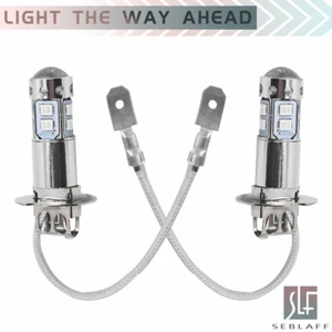 2×H3 1800LM 10000K Deep Blue 50W LED Headlight Bulbs Kit Fog Driving Light DRL - Picture 1 of 11