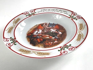 De colección 1985 Firkloveren Norske Navidad 9" Sopa Tazón Gnomo Elfo Axel Eliasson Schumann12 - Imagen 1 de 3