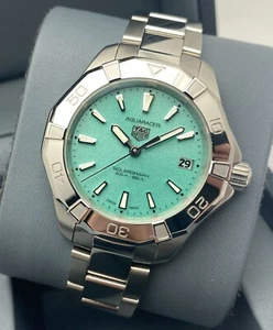 *Box/Papers/RRP £2000* Tag Heuer Aquaracer Solargraph Green Dial WBP1315 34mm - Picture 1 of 14