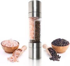 Set Macina Pepe E Sale Manuale, 2 in 1, Macinaspezie Acciaio Inossidabile