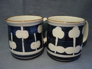 2 TAZZINE DA CAFFÈ GRANDI IN CERAMICA CASA TAZZINE BLU NAVY - Foto 1 di 5