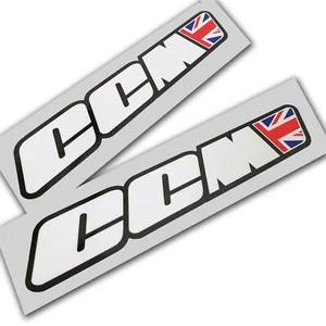 CCM Text Motorrad Union Flagge Jack Stil Grafik Aufkleber x2 LRG - Bild 1 von 3