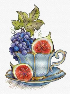 Grapes & Fig SM-605 MP Studia Counted Cross-Stitch Kit - Picture 1 of 4