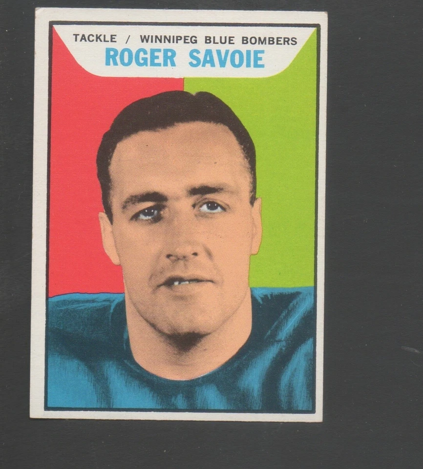 1965 Topps Canadian Football Card #129 Roger Savoie-Winnepeg Blue Bomber NMint - Image 1 of 1