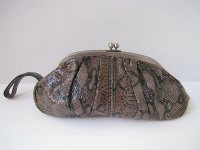 KENNETH COLE REACTION SNAKE PRINT LEATHER CLUTCH WALLET UNIQUE HOT - Изображение 1 из 4