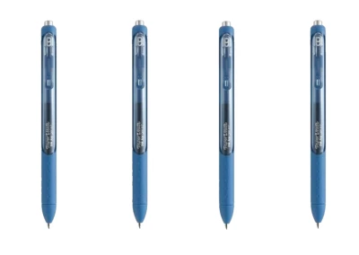 Paper Mate InkJoy 凝胶笔可伸缩光滑 0.7 毫米石板蓝色 4/Pk 办公室学校 — 第 1/2 张图片
