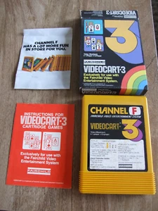 O1 OFFERS COMBINE VINTAGE FAIRCHILD CHANNEL F VIDEOCART CIB - 3 BLACKJACK JACK - Picture 1 of 6