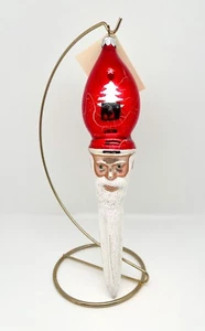 1994 Patricia Breen "Red Square Santa" Handmade Hanging Ornament #94169513 - Picture 1 of 9
