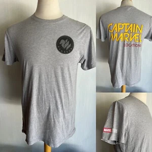 CAPTAIN MARVEL (2018) Official PEGASUS FILM CREW STUDIO LOCATIONS T-Shirt Medium - Picture 1 of 6