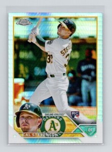 Cal Stevenson 2023 Topps Chrome Baseball #199 Prism Refractor RC