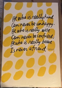 1970s Vintage ARGUS Contemporary Art Poster Colorful 21” X 14  He Who Is Kind - Picture 1 of 7