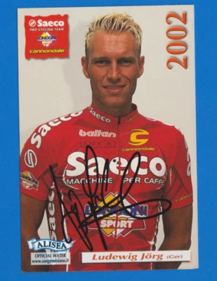 CYCLISME carte cycliste LUDEWIG JORG équipe SAECO 2002 Signée - Photo 1/2
