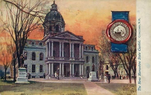 Postal Raphael Tuck State Capitol Building New Hampshire sin usar 1909 - Imagen 1 de 2