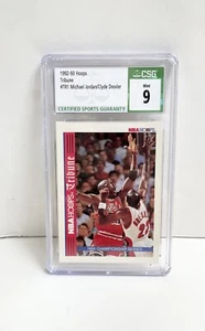 1992-93 Hoops Tribune #TR1 Michael Jordan/Clyde Drexler CSG Mint 9 - Picture 1 of 2
