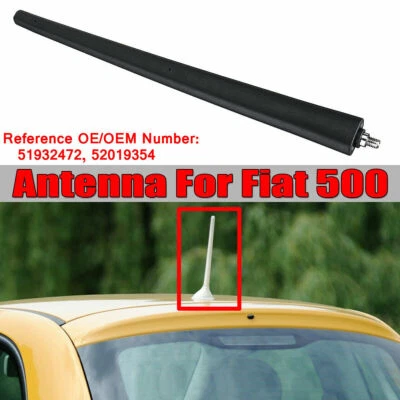 New Short Flat Car Roof Antenna Aerial OEM 52019353 For Fiat 500 2012 Black Foto 1 de 4