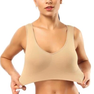 Sports Bras for Women Seamless Comfortable Yoga Bra with Removable Pads XX-Large - Picture 1 of 6